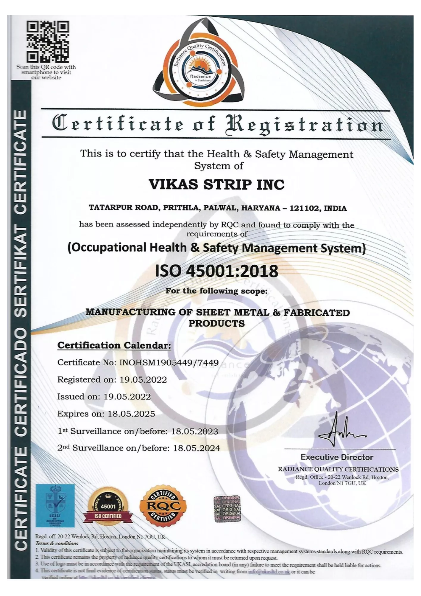 Vikas Strip Certifications _ ISO 45001_2018 (1)